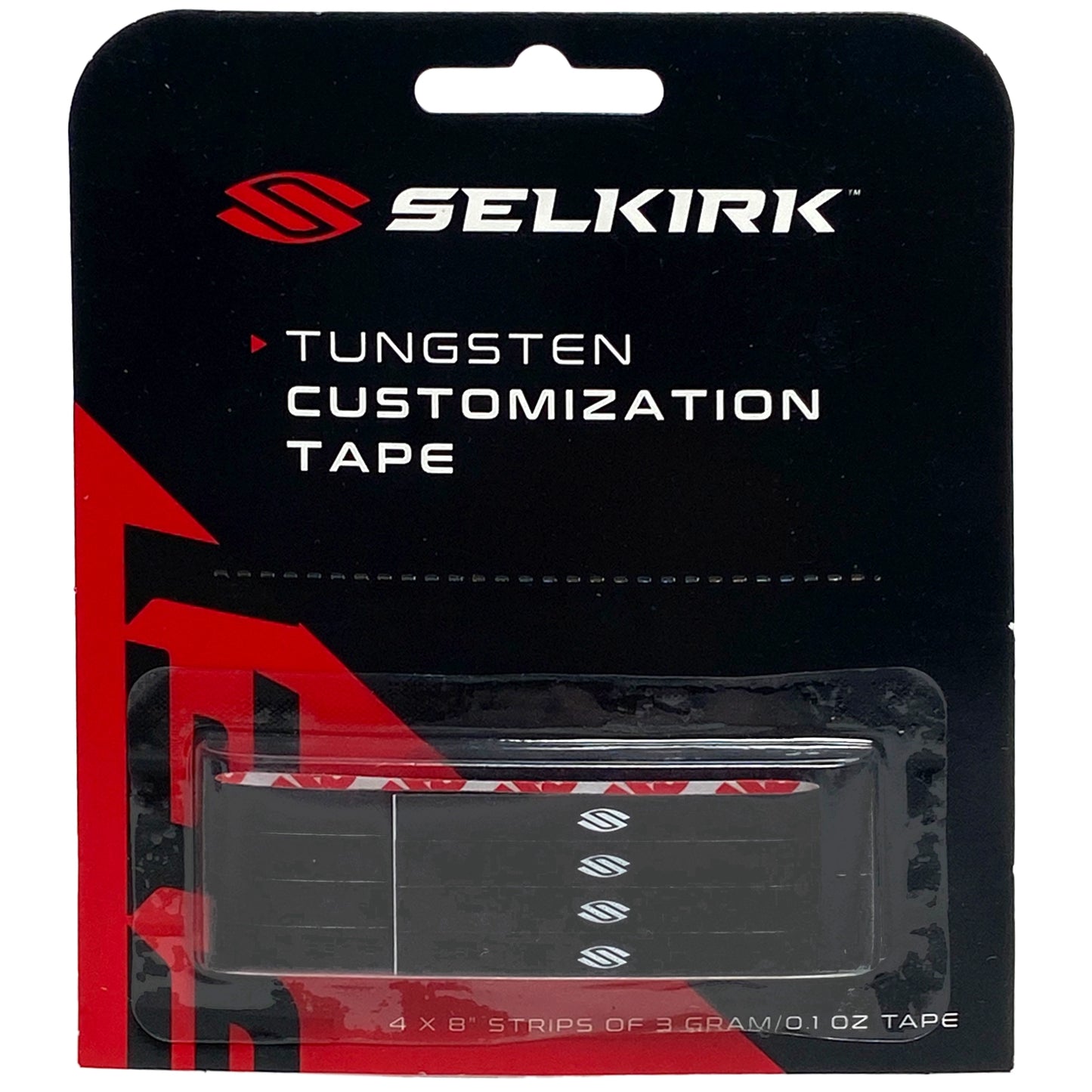 Selkirk Sport Tungsten Tape - Quatre bandes de 8" de 0,1 oz de ruban