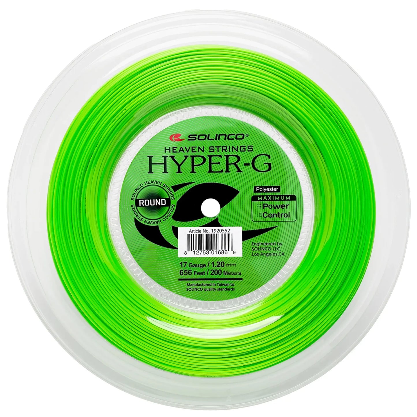 Solinco roulette Hyper-G Round 17 Vert (200M)