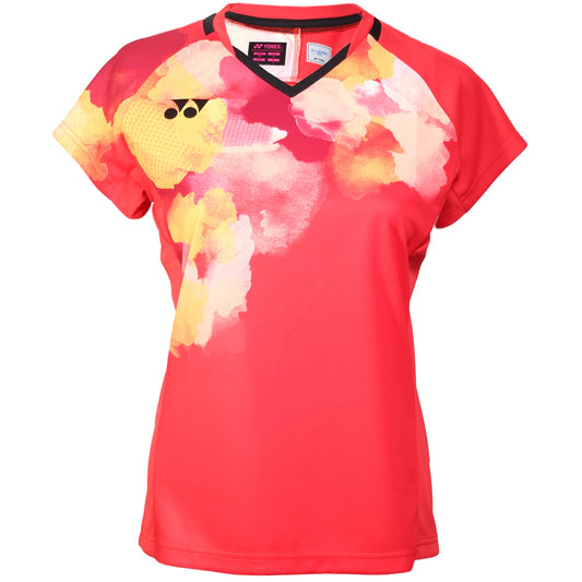 Yonex T-Shirt à col rond pour femme 20706 Rouge