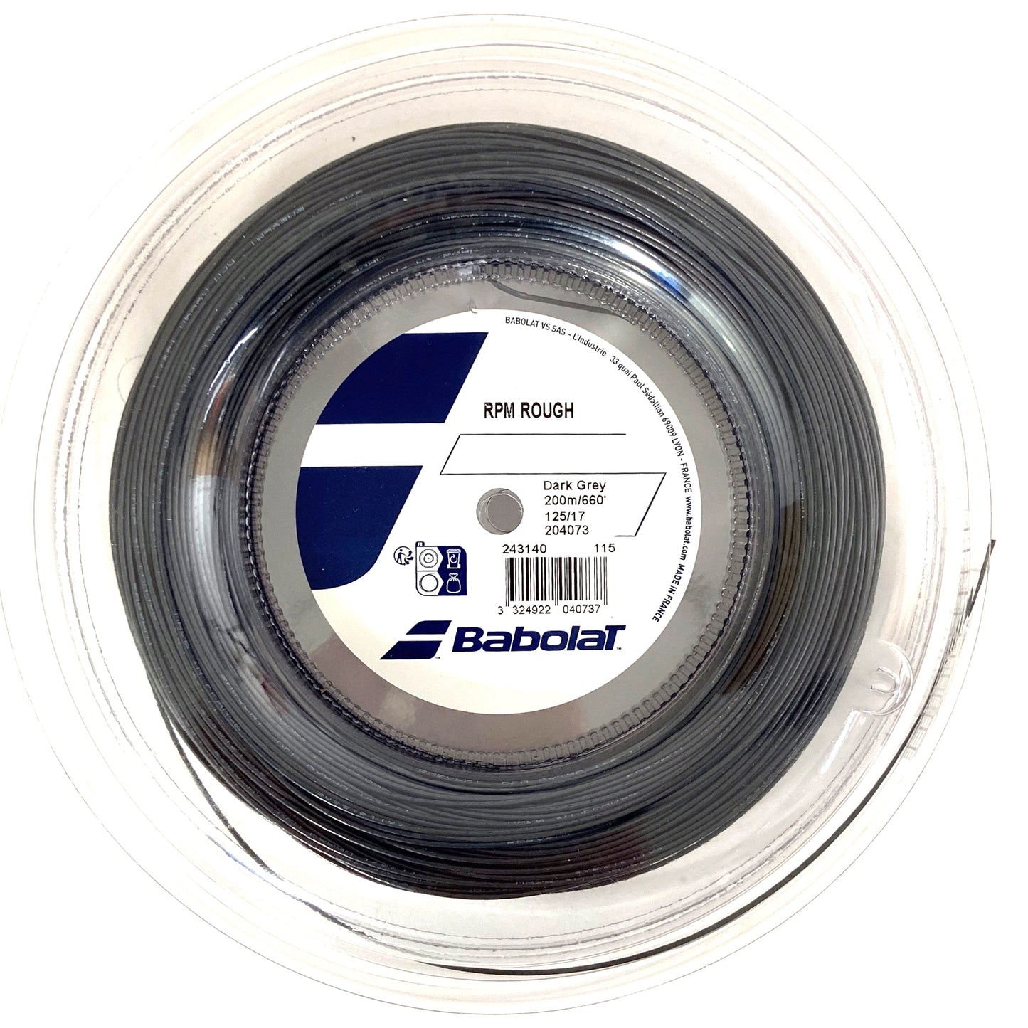 Babolat reel RPM Rough 125/17 Dark Grey (200M)