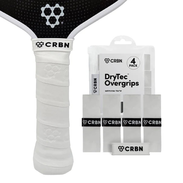 CRBN DryTec™ Overgrips 4 Pack Medium - White