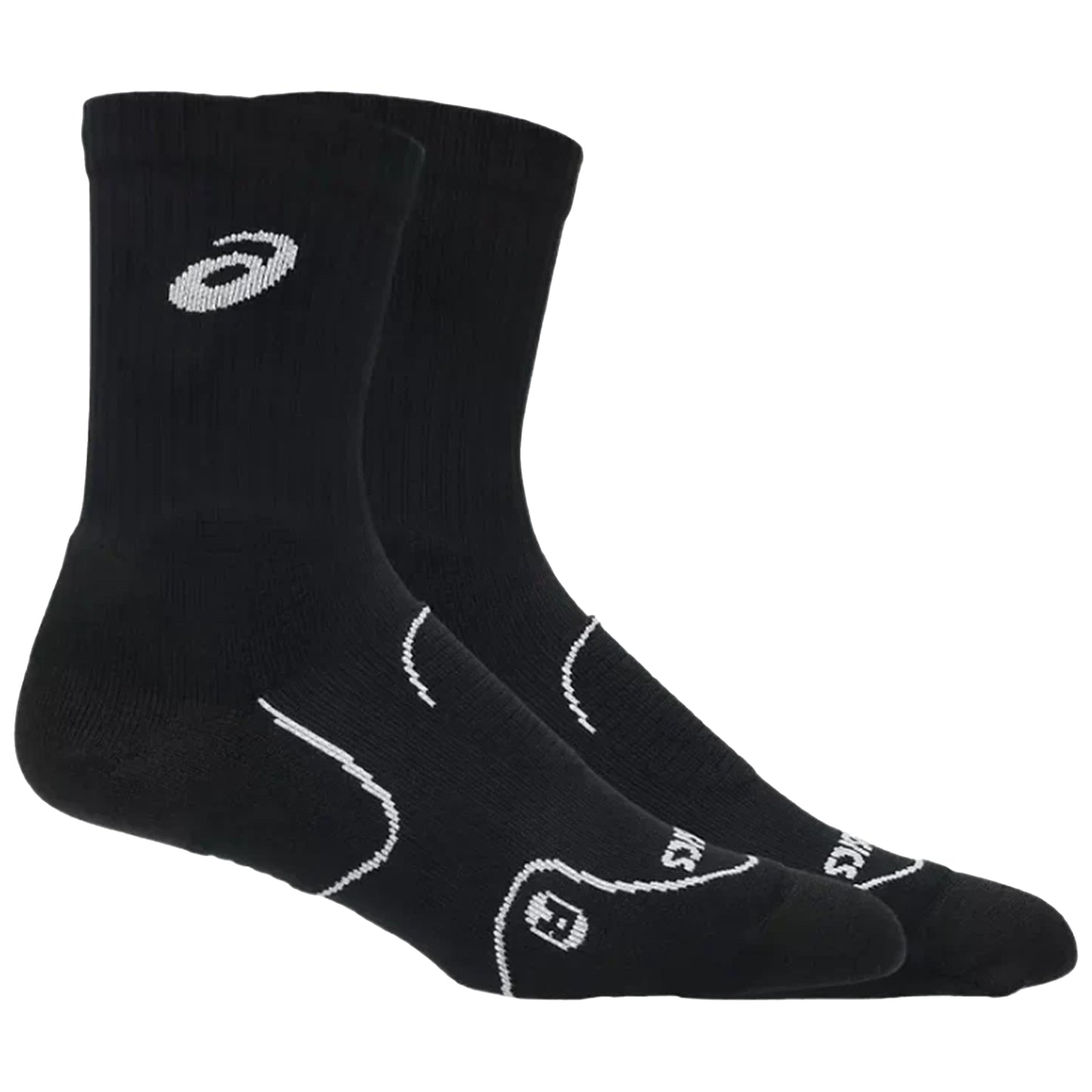 Asics bas de tennis Crew Court+ 3043A136-001 (1 paire) Noir