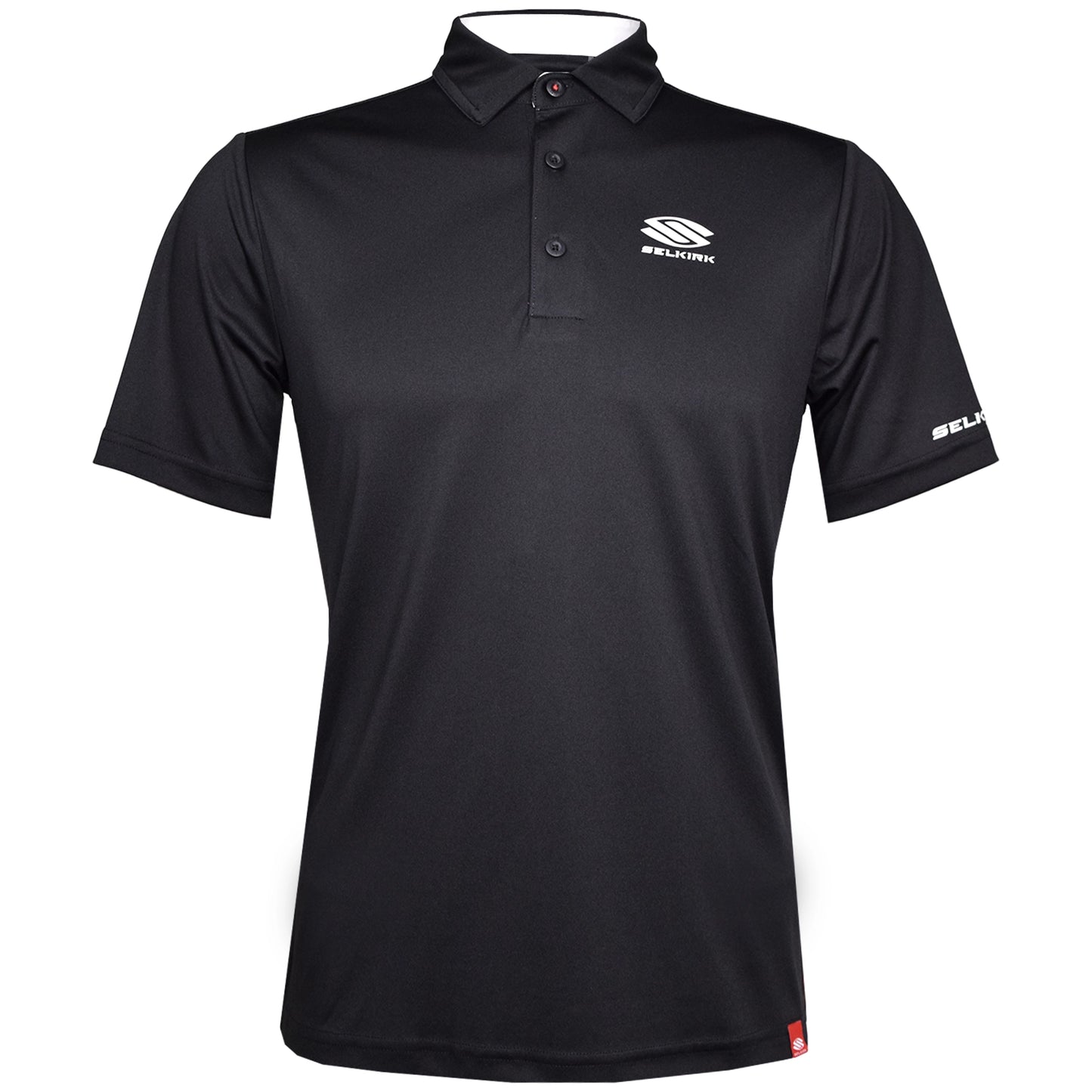 Selkirk Essentials Sport-Wik Polo Performance à manches courtes pour homme (Noir)