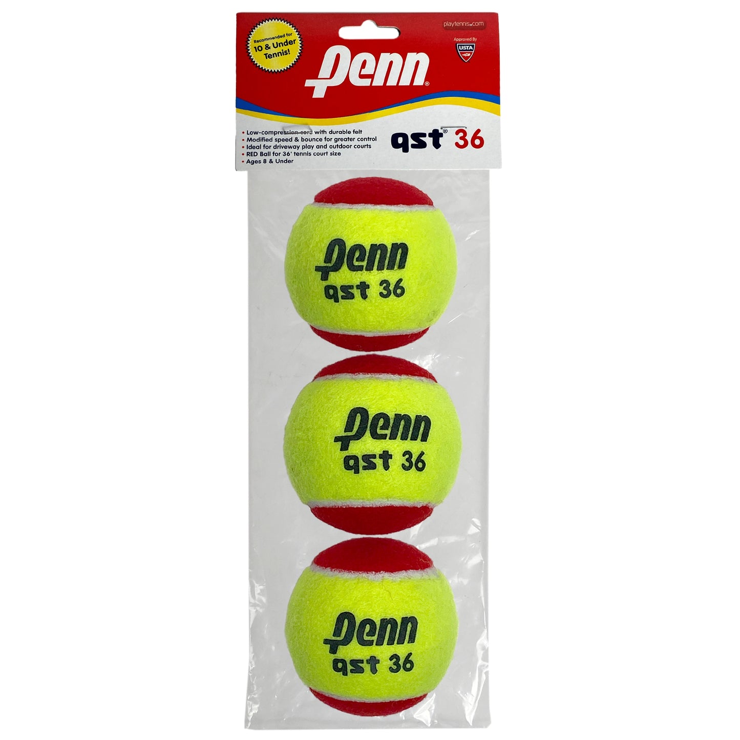 Penn balls QST 36 Felt red (packet of 3)