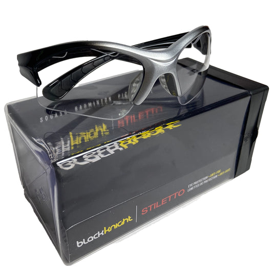 Black Knight Stiletto Regular Size Eyeguards AC-620 Black/Silver