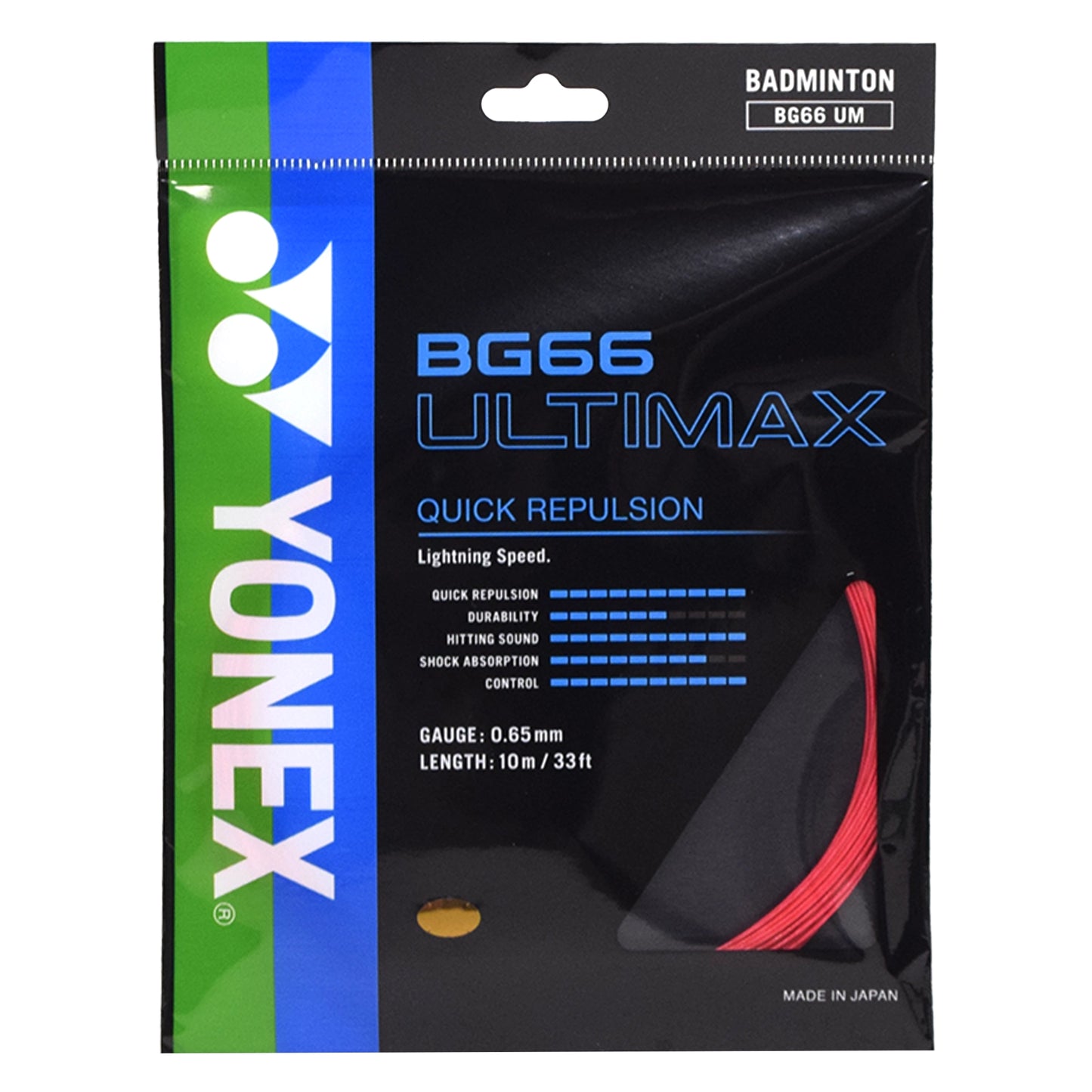 Yonex BG66 Ultimax 10m Rouge