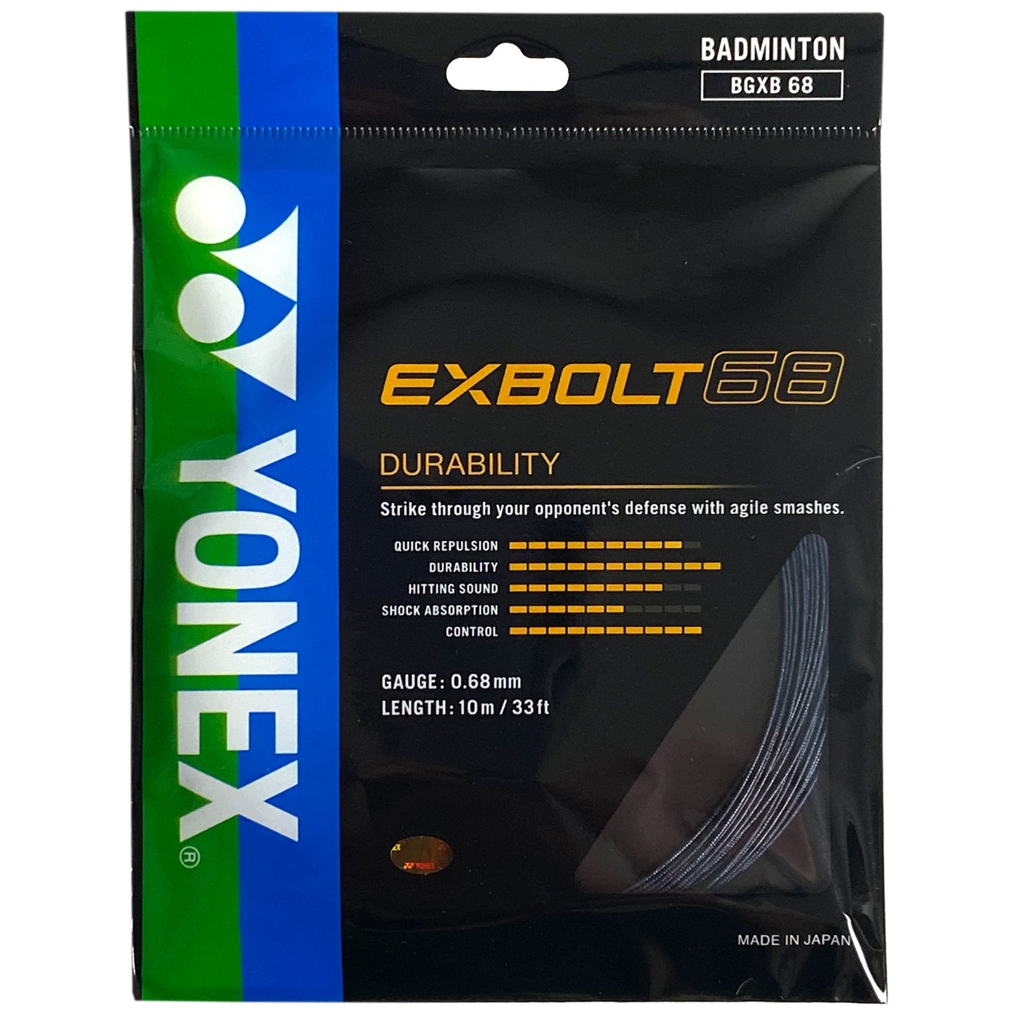 Yonex BG Exbolt 68 10m Black