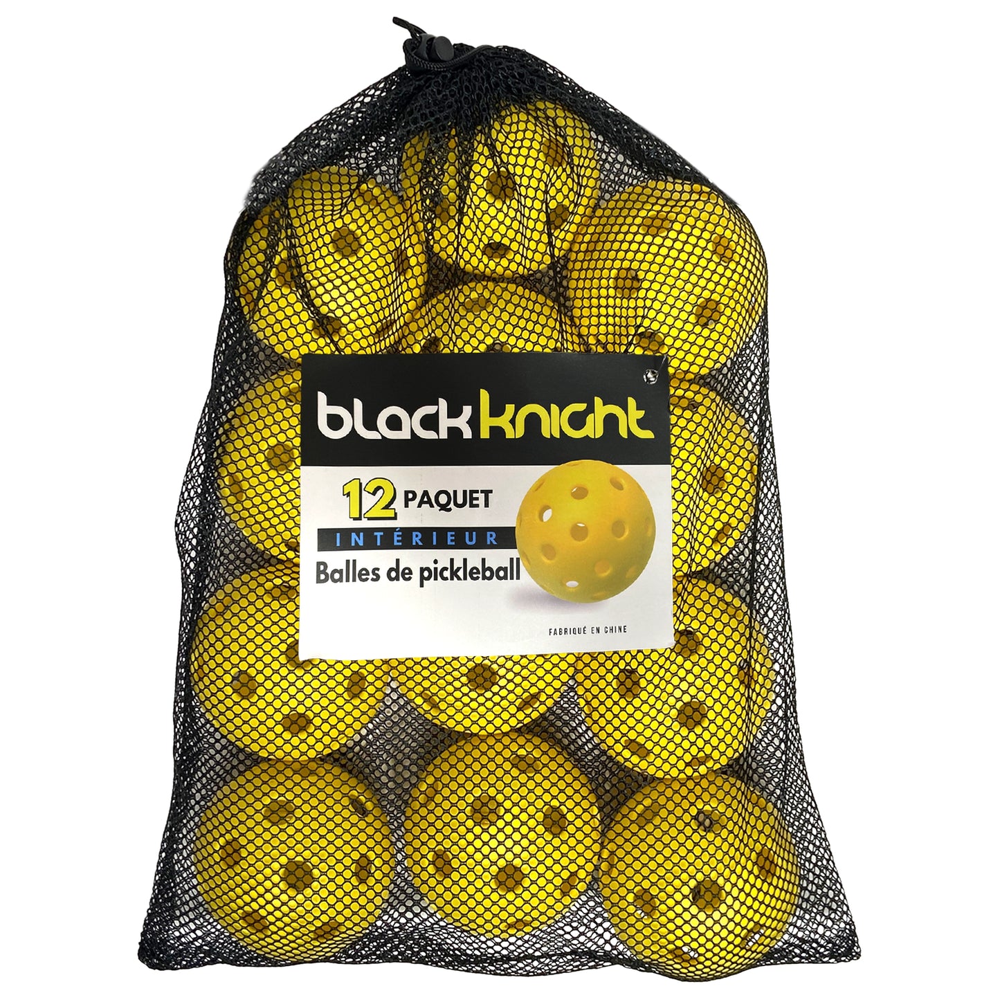 Black Knight Balles de Pickleball Intérieur (Pqt de 12)