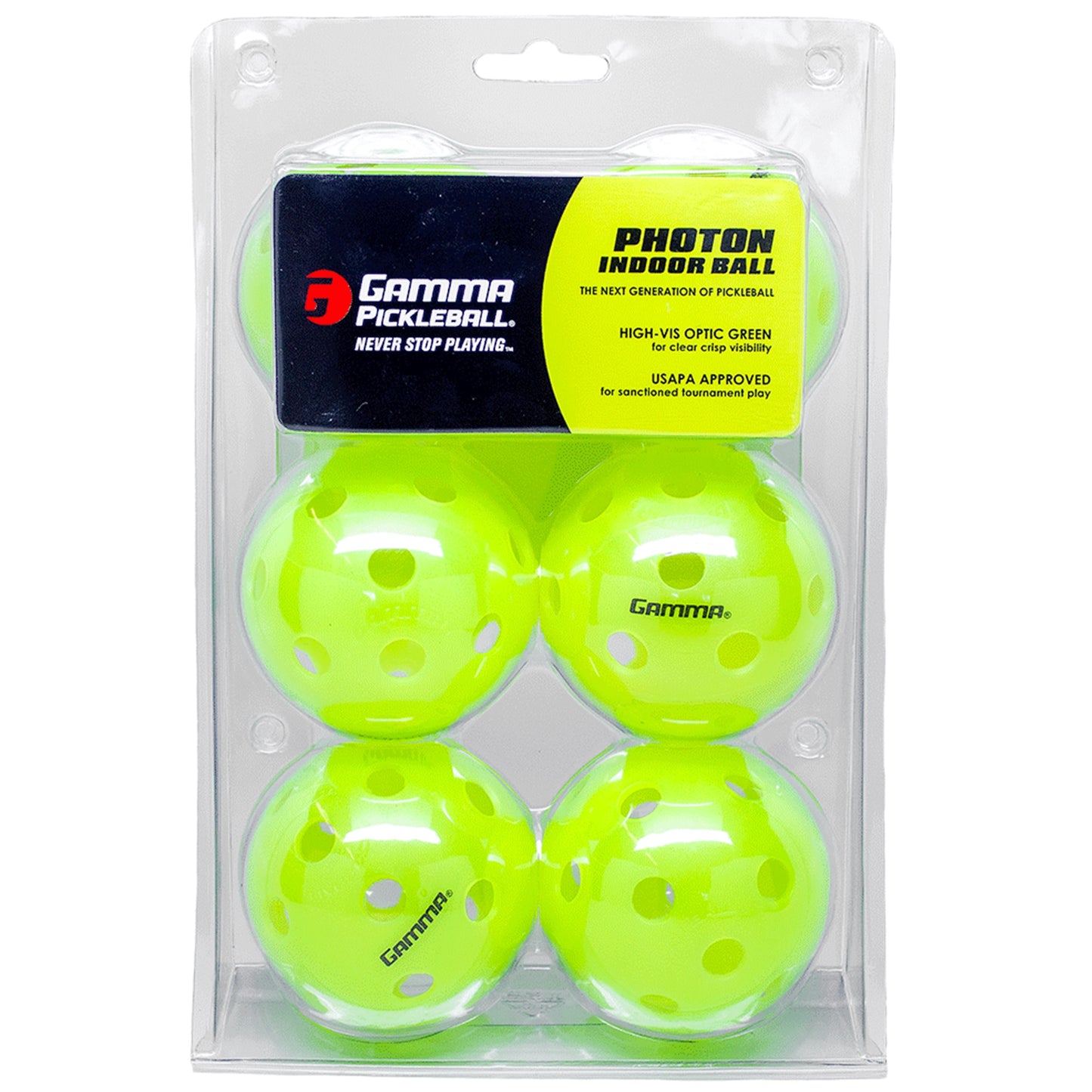 Gamma Photon Indoor Balls (Pack of 6)