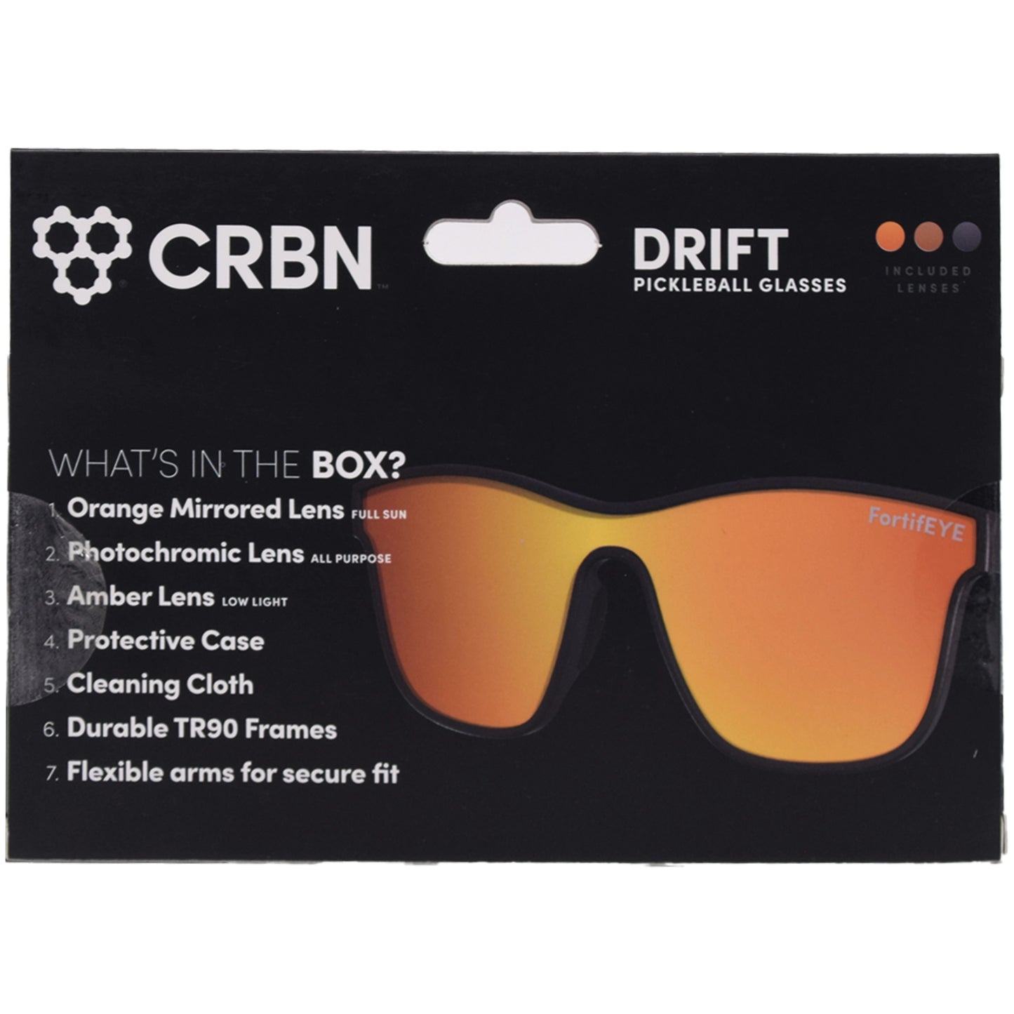 CRBN Lunettes de Pickleball Drift