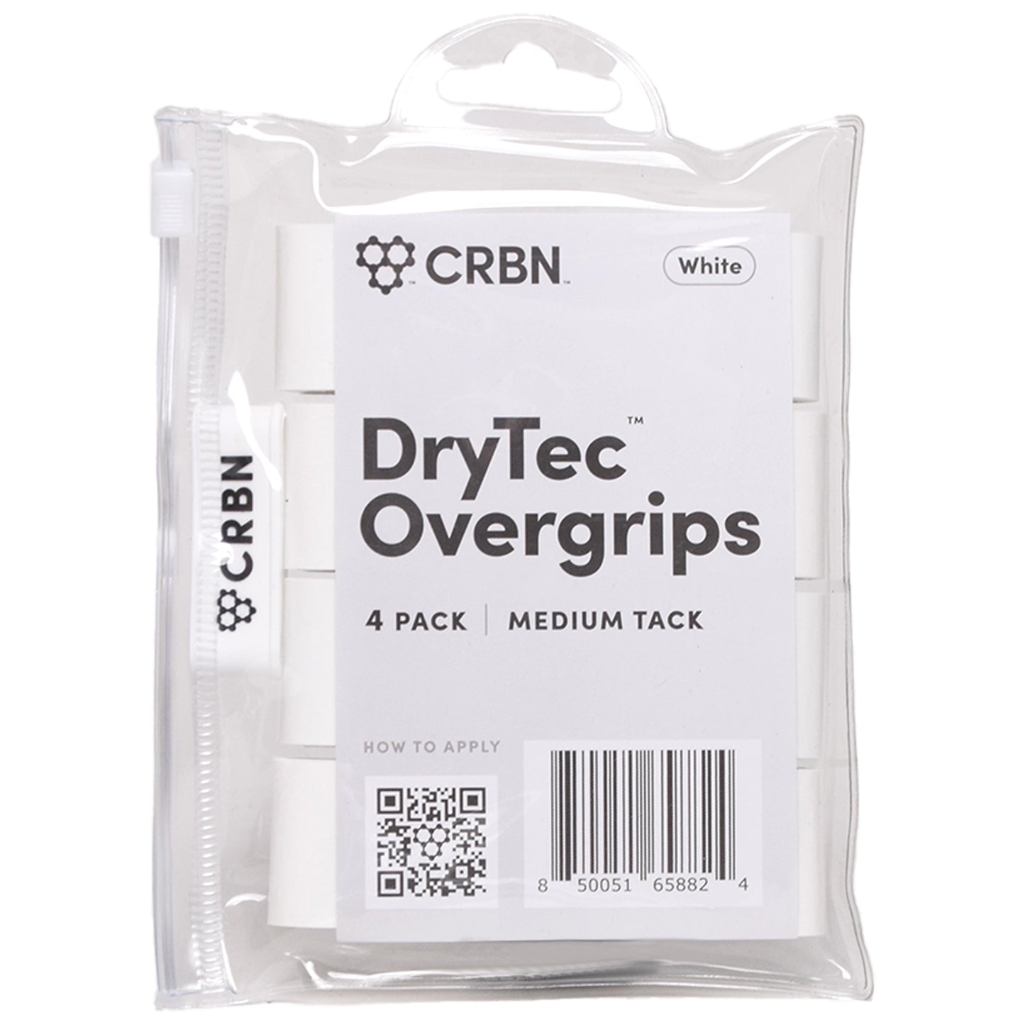 CRBN DryTec™ Overgrips 4 Pack Medium - White - Tenniszon