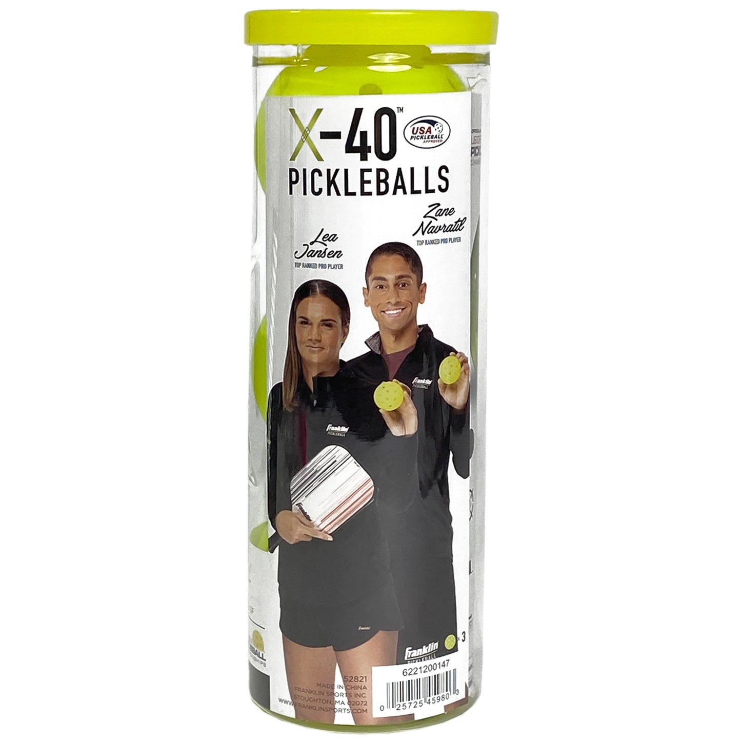 Franklin Pickleball X-40 Extérieur (Pqt de 3) - Jaune