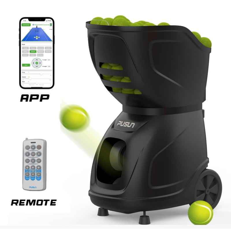 Pusun PT-9001 lance-balles portatif pour Tennis - Rouge