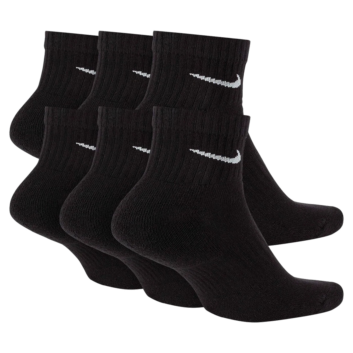 Nike bas d'entraînement à la cheville Everyday Cushioned SX7669-010 (6 paires) Noir