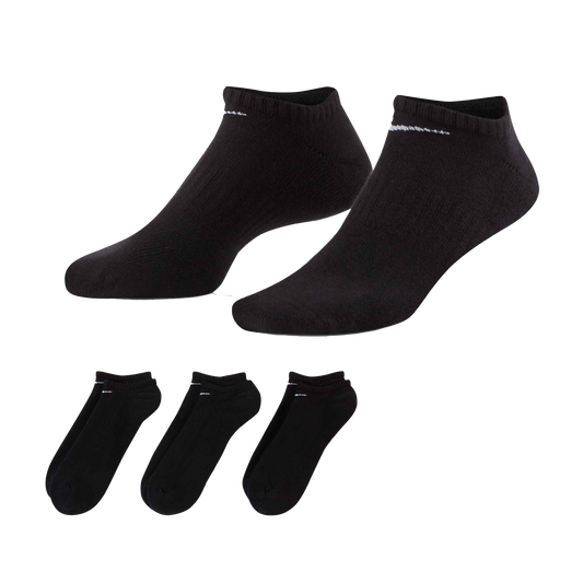Nike bas d'entraînement Everyday Cushioned No-Show SX7673-010 (3 paires) Noir