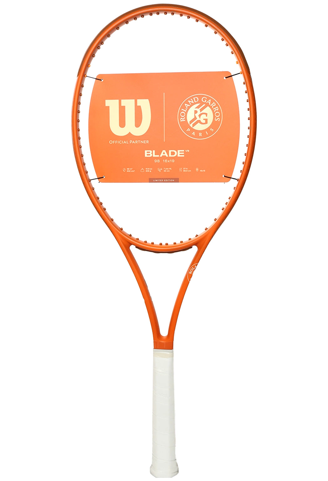 Wilson Blade 98 16/19 V9 Roland-Garros 2025 Non Cordée (WR173911)