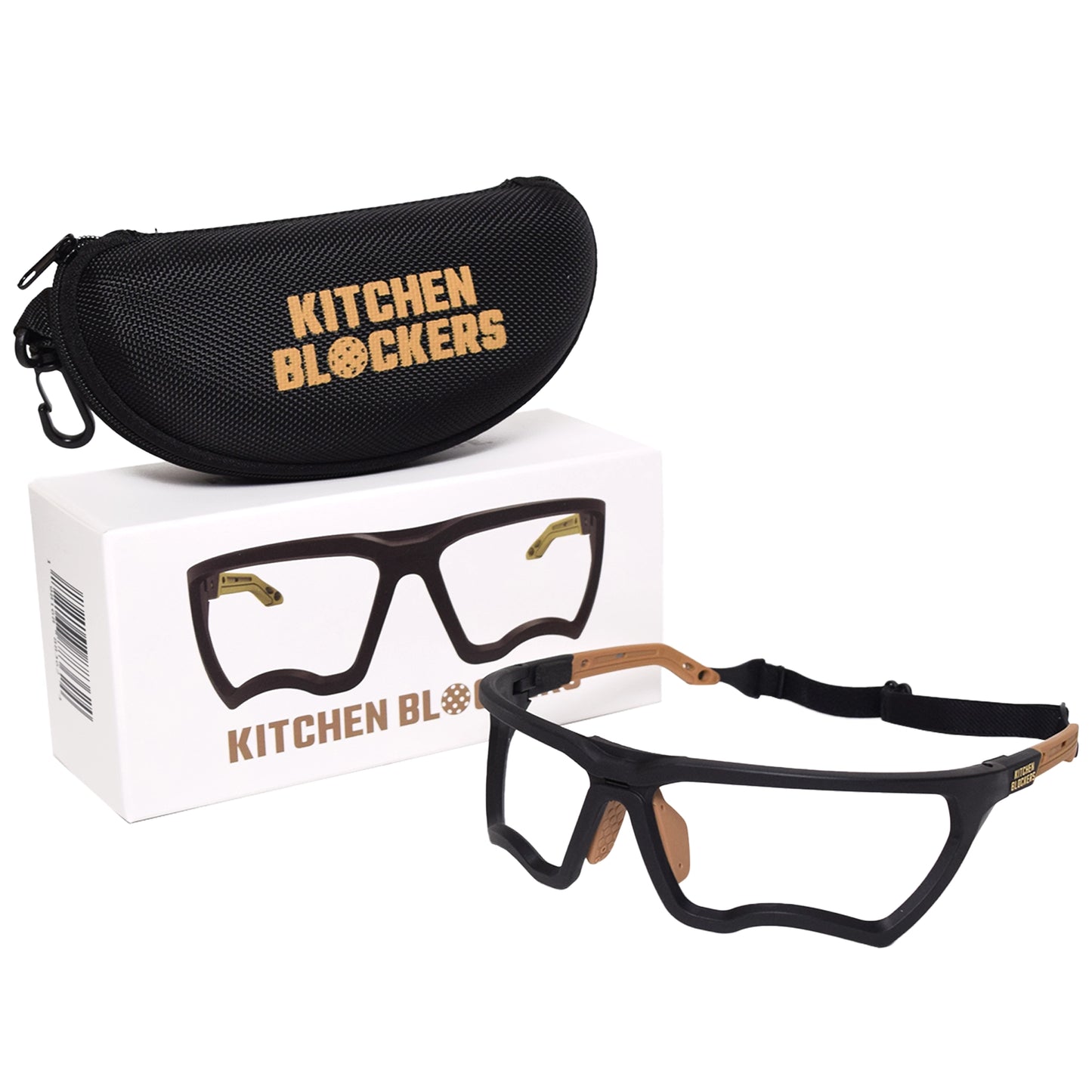 Kitchen Blockers Lunettes de protection sans lentilles - Noir (Coupe Étroite)