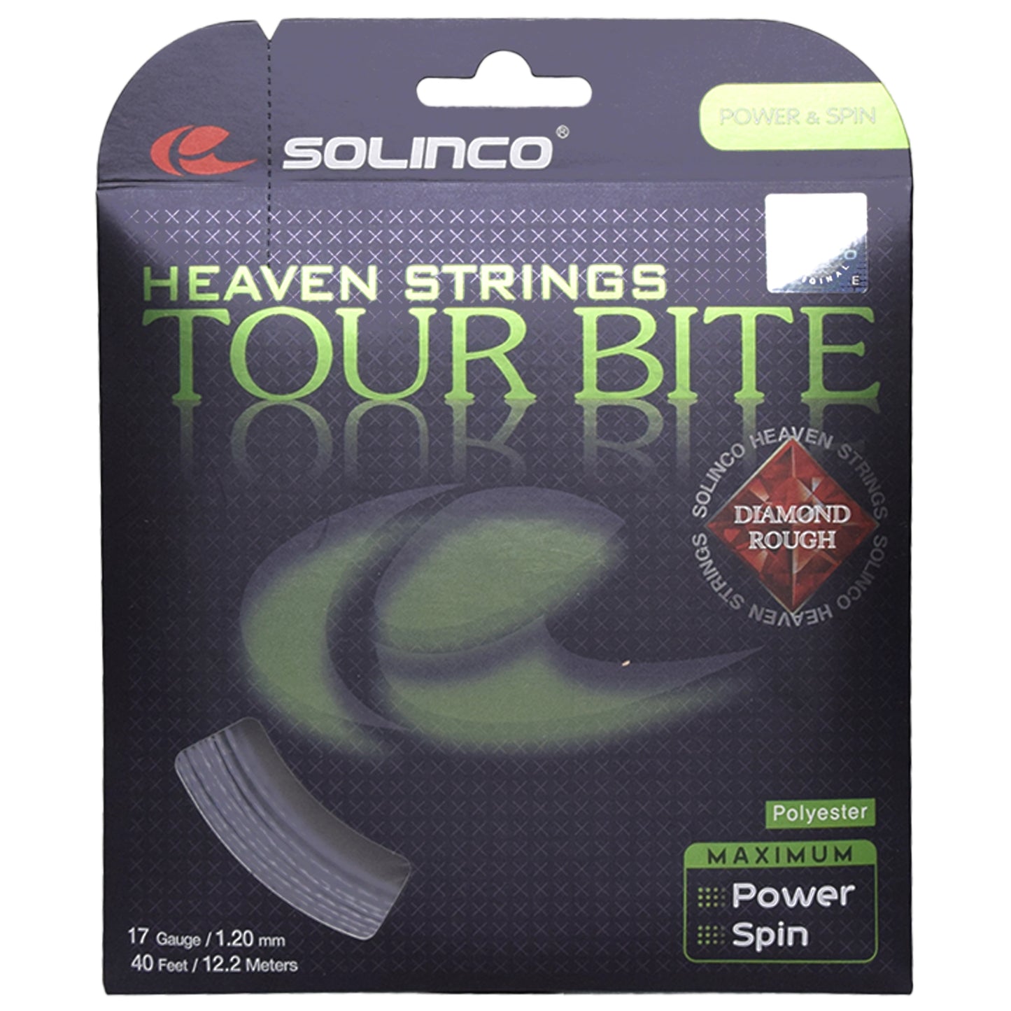 Solinco Tour Bite 17 Diamond Rough Argent