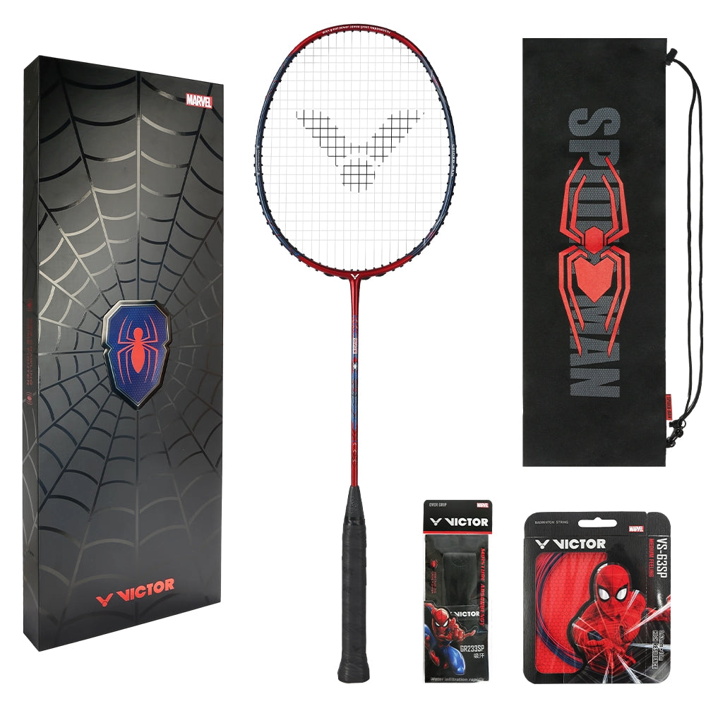 Ensemble de raquette de badminton Victor Spider-Man édition limitée