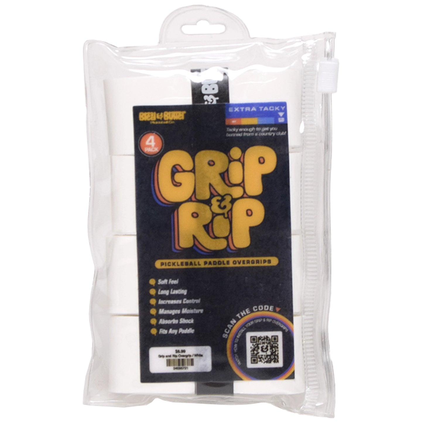 Bread & Butter Grip and Rip Tacky Overgrip - Blanc