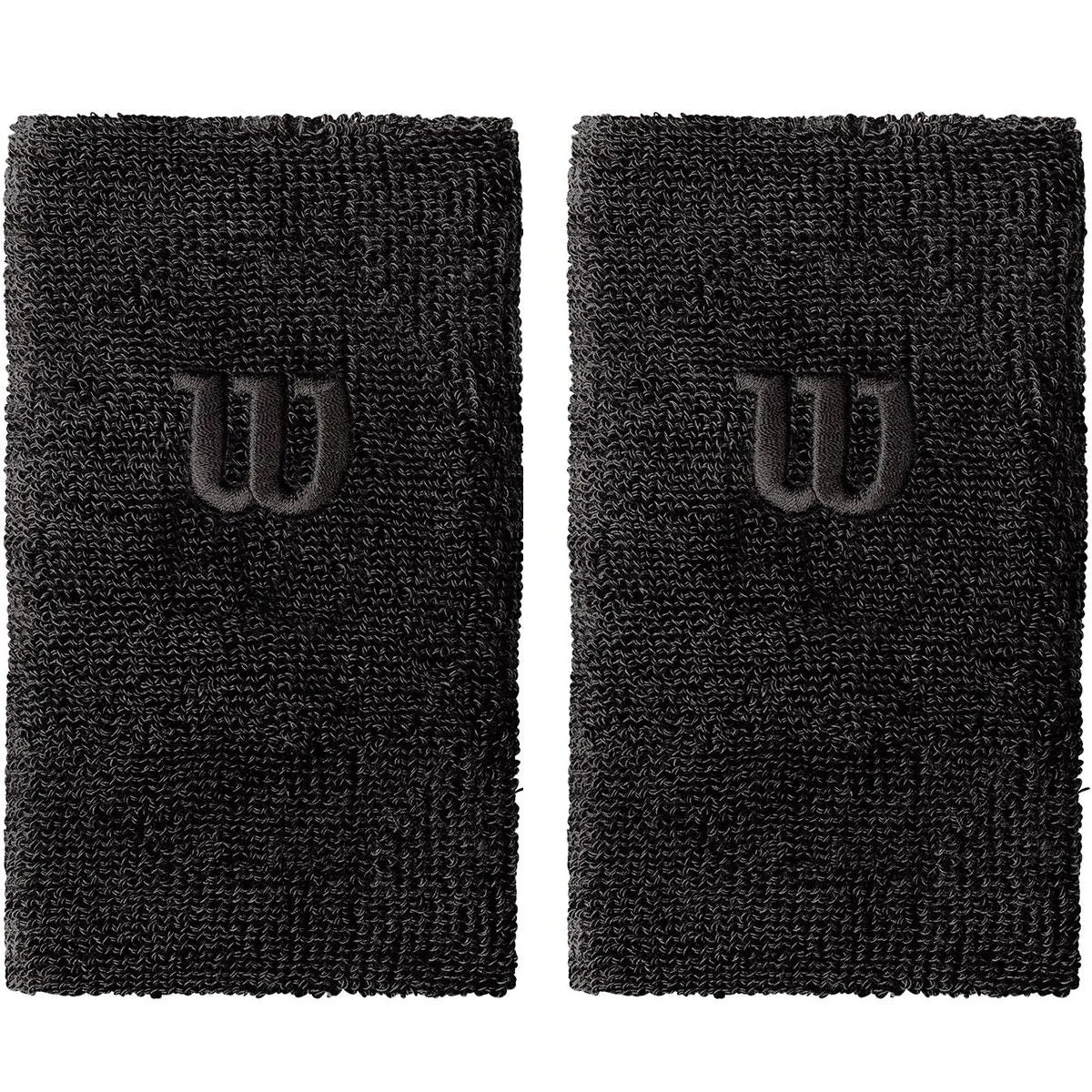 Wilson Extra Wide Wristband Black (2) WRA733528