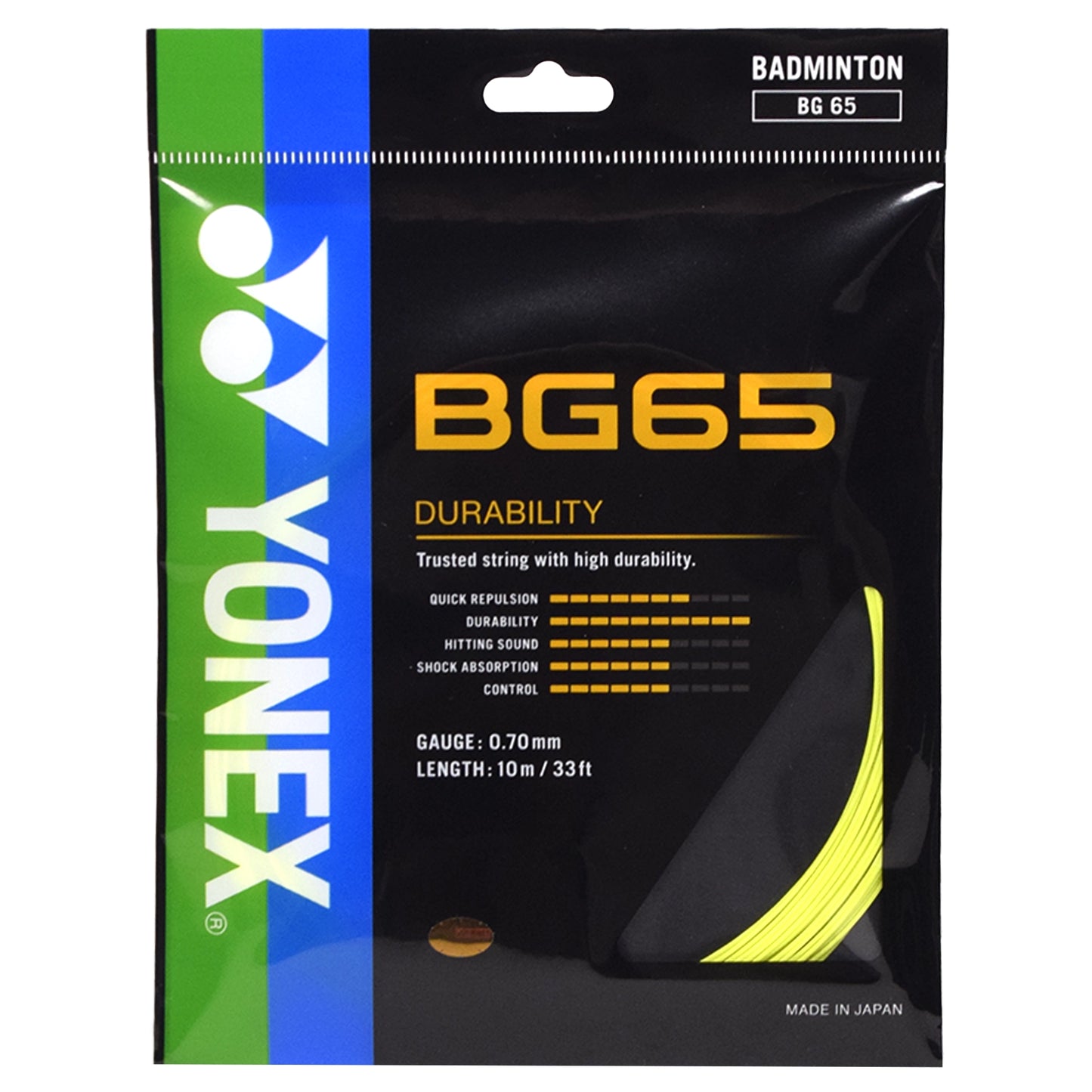 Yonex BG65 10m Jaune