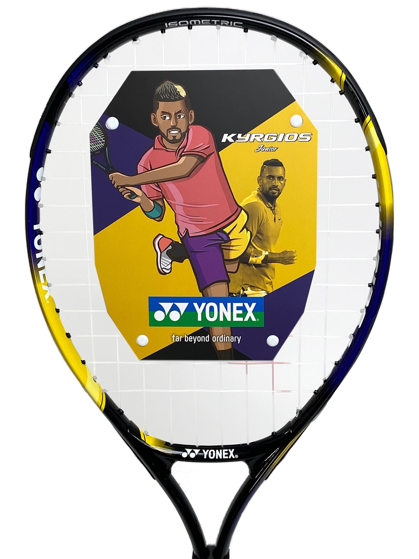 Yonex KYRGIOS Junior 21" Cordée Jaune/Marine (22NKJR21S)