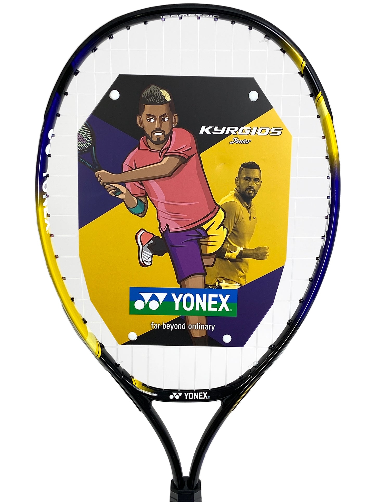 Yonex KYRGIOS Junior 25" Strung Yellow/Navy (22NKJR25S)