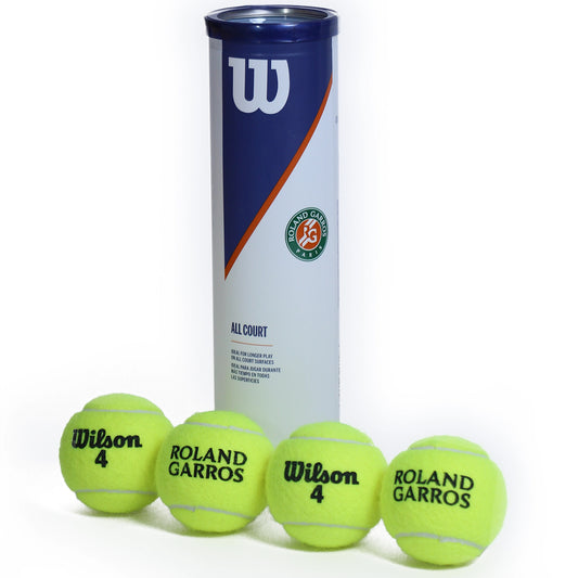 Wilson balles Roland Garros All Court (tube de 4)