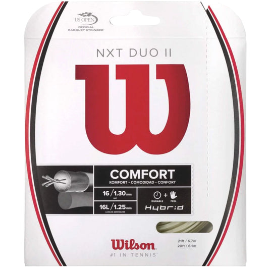Wilson NXT Duo II (NXT 16-Luxilon Adrenaline) Natural