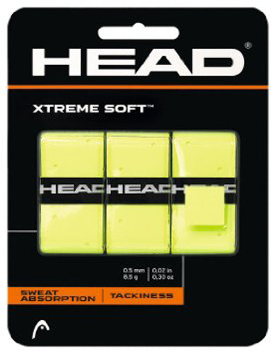 Head overgrip Xtreme Soft Jaune 3/pqt