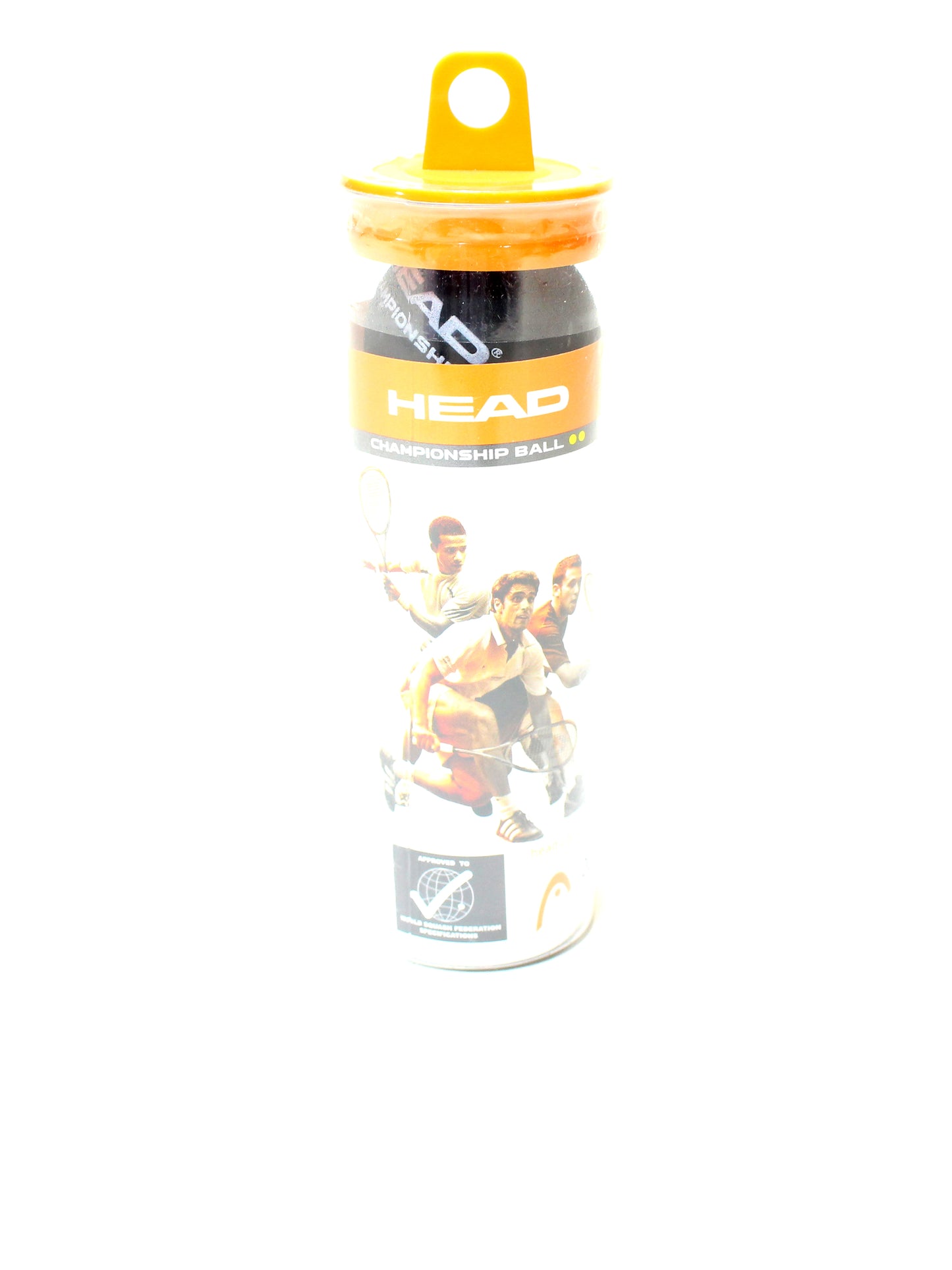 Head balles squash championship deux point jaunes (tube de 3)