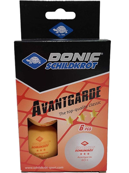 Donic Avantgarde 3 Star Plastic 40+ Balles (paquet de 6) Orange