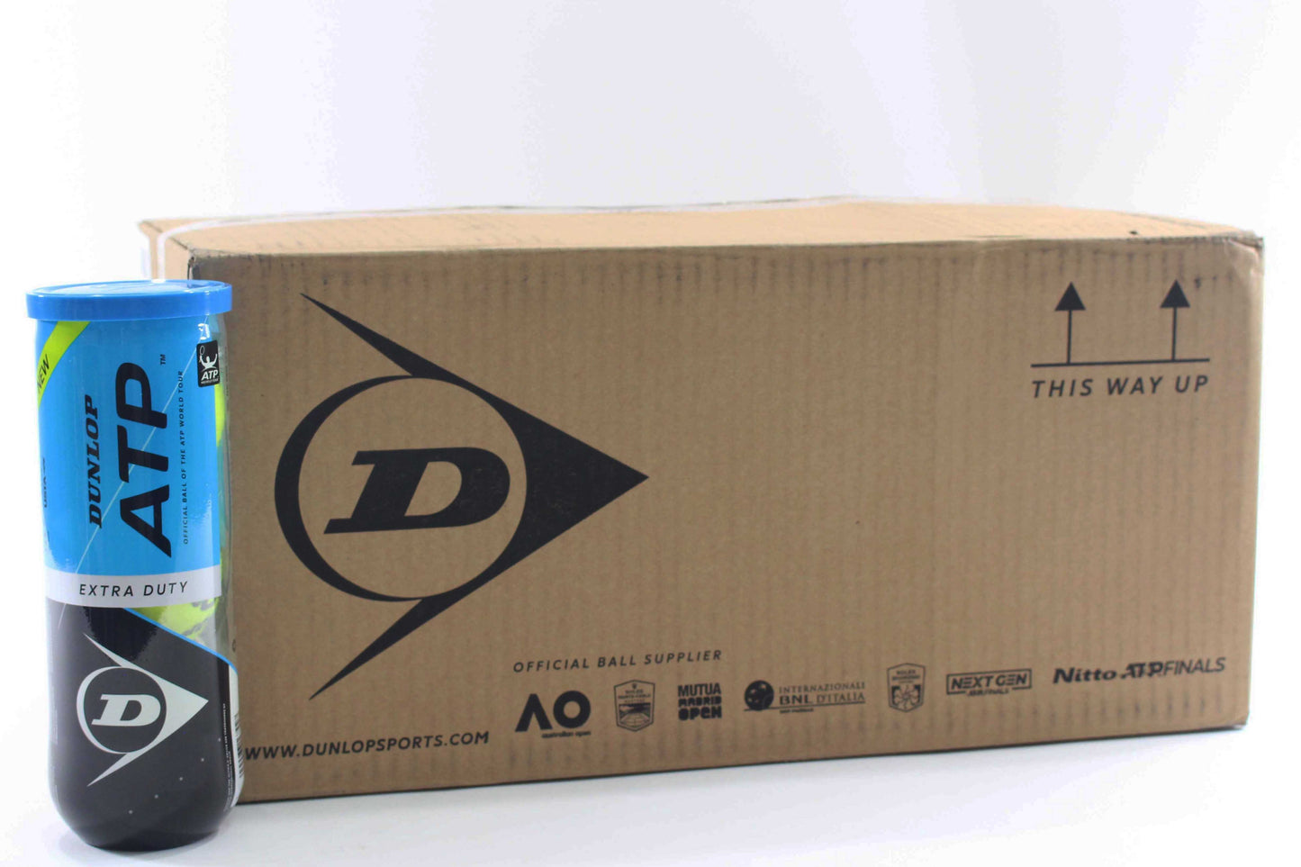 Caisse de balles Dunlop ATP Extra-duty (24 tubes de 3)