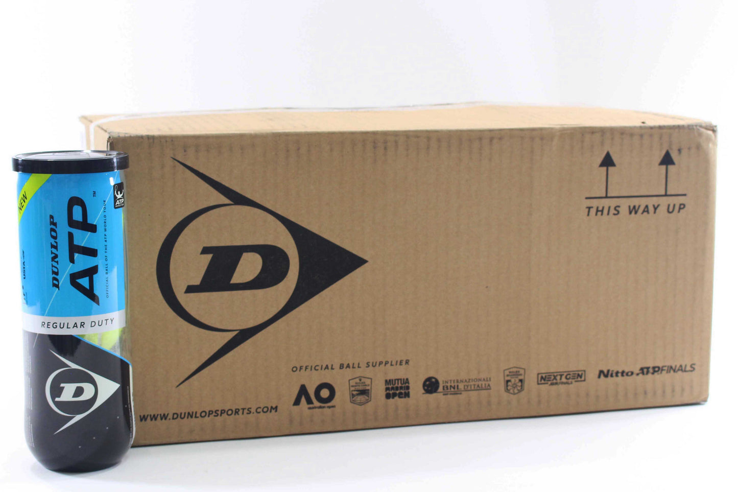 Caisse de balles Dunlop ATP Regular duty (24 tubes de 3)