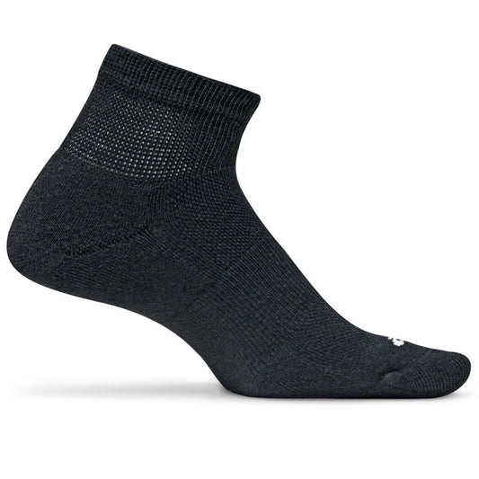 Feetures High Performance Cushion Quarter Socks FA2001 - Black
