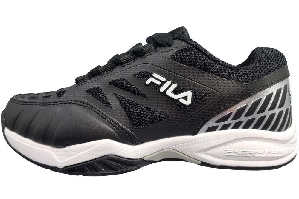 Fila black hot sale tennis shoes