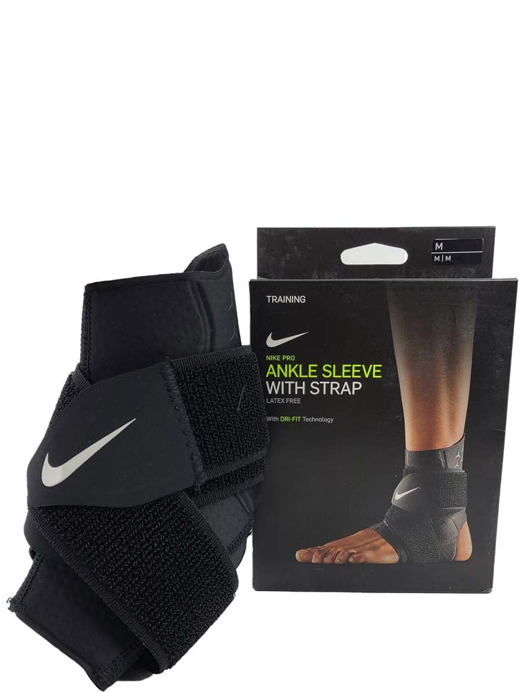 Nike Pro Ankle Strap Sleeve Black/White - Tenniszon