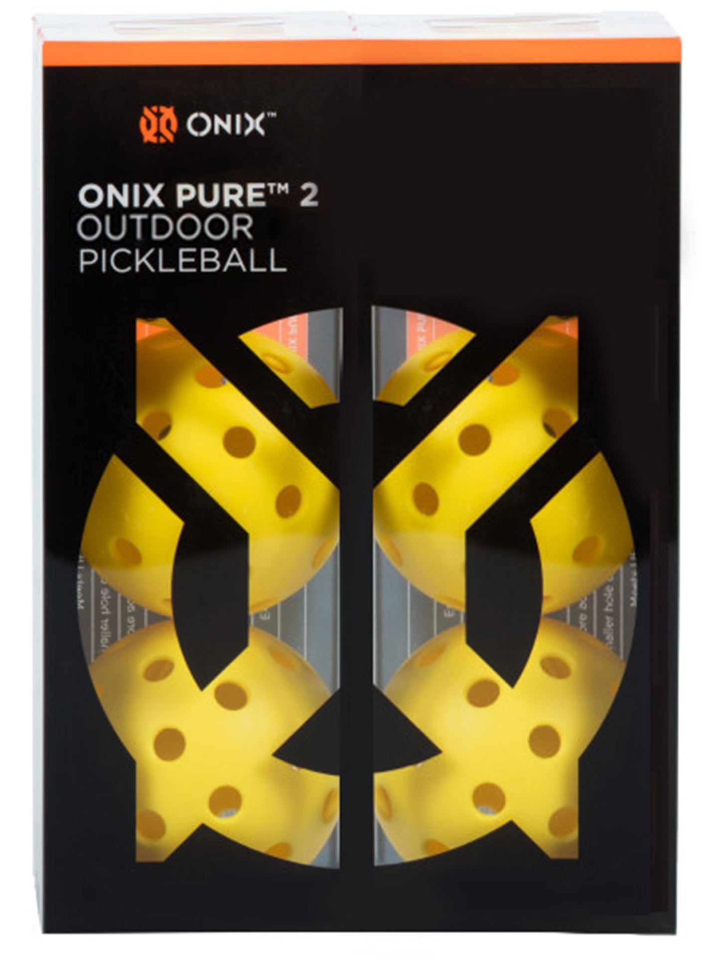 Onix balles Pure 2 extérieur (pqt 6) jaune