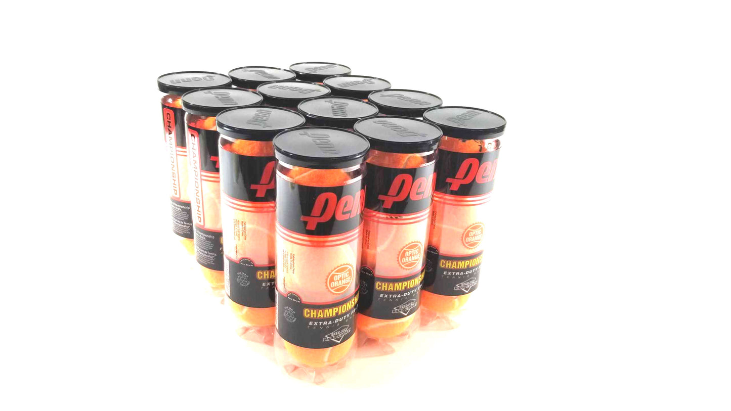 Caisse de balles Penn Championship X-DUTY orange (12 tubes de 3)