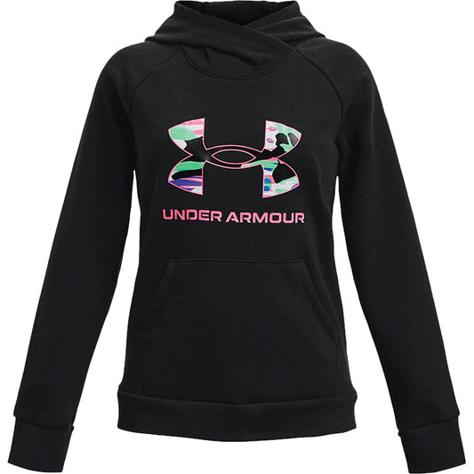 Under Armour Girls Rival Fleece Big Logo Hoodie 1373127-001