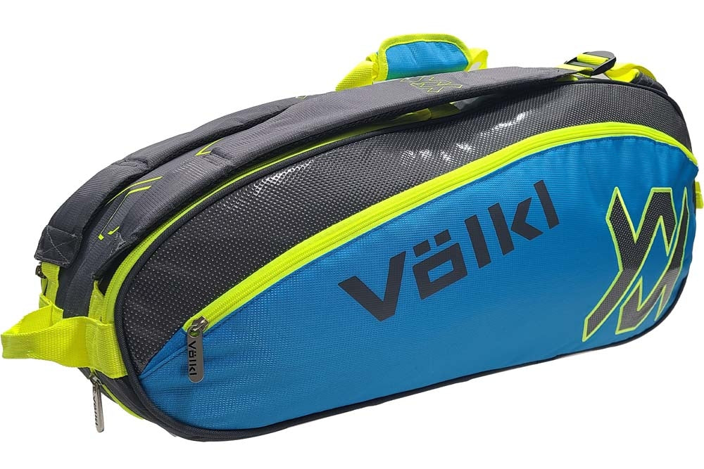Volkl Tour Combi Bag x6 Charcoal/Neon Blue/Neon Yellow