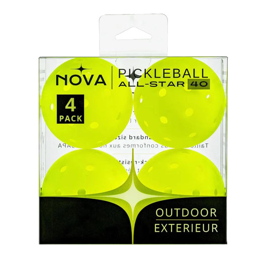 Nova All-Star 40 Outdoor Pickleball Balls (4 Pack)