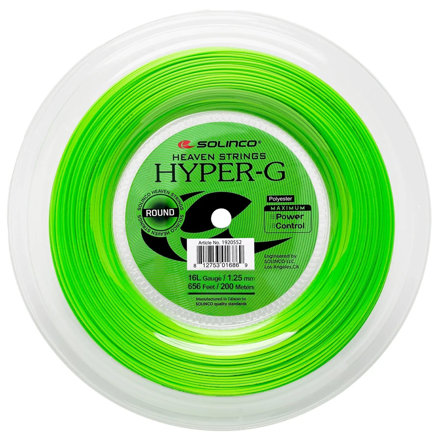 Solinco reel Hyper-G Round 16L Green (200M)