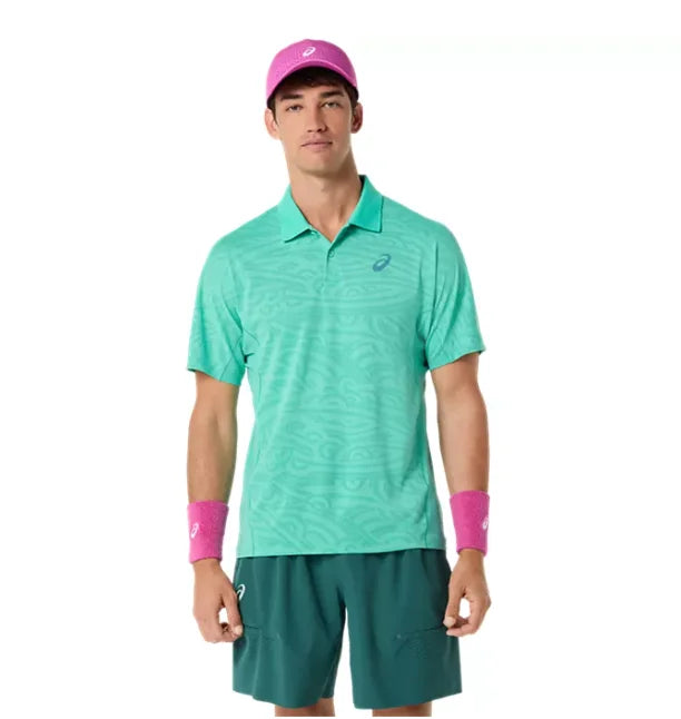 Asics Polo jacquard Match SS pour homme 2041A387-300