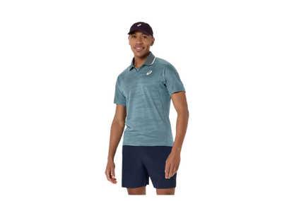 Asics Polo jacquard Match SS pour homme 2041A420-401
