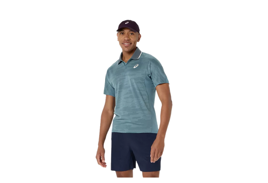 Asics Polo jacquard Match SS pour homme 2041A420-401
