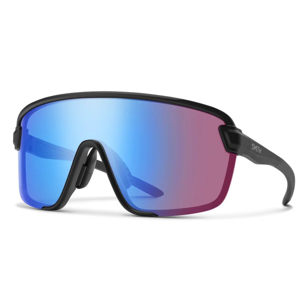 Smith Bobcat Sunglasses (Matte Black/ChromaPop Low Light Rose Blue Mirror)