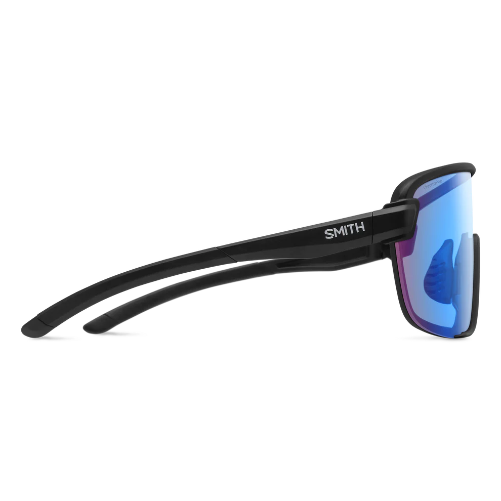 Smith Bobcat Sunglasses (Matte Black/ChromaPop Low Light Rose Blue Mirror)