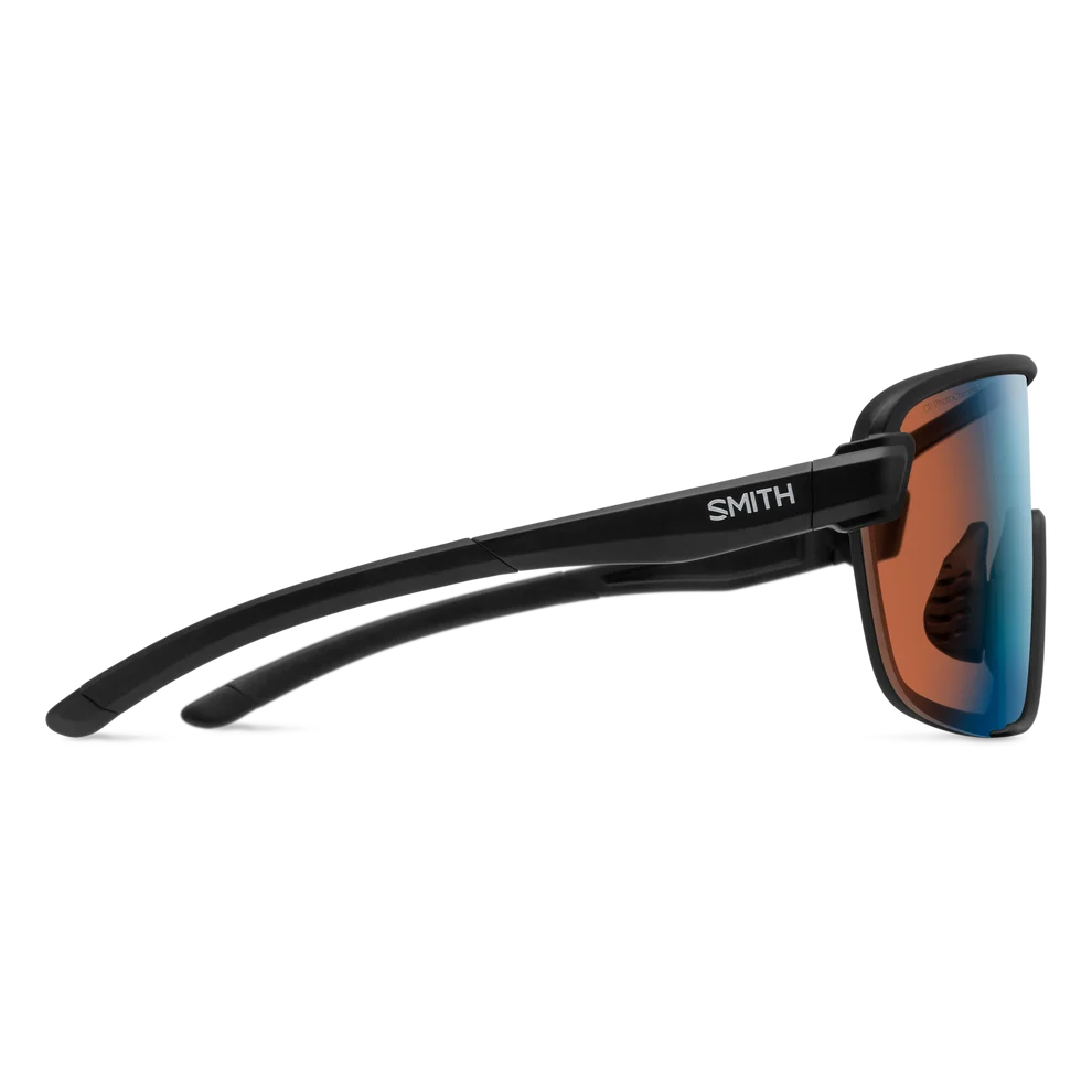 Lunettes de soleil Smith Bobcat (noir mat / verres photochromiques ChromaPop Glacier, miroités bleu cuivré)
